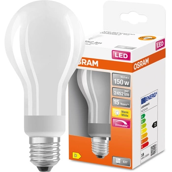 Żarówka LED E27 A60 18W = 150W 2452lm 2700K Ciepła 330° Filament Ściemnialna OSRAM SUPER STAR