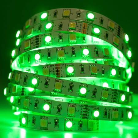 Taśma LED Pasek 12V 72W 300LED 5050 RGB + Neutralna barwa 10mm 5m