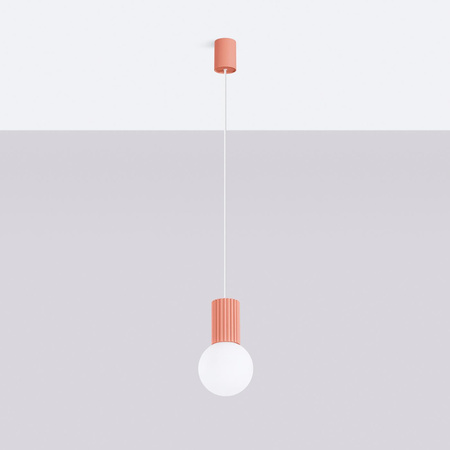 Lampa Wisząca Zwis G9 Okrągła Pomarańczowa Nowoczesna Matowa Halo Sollux