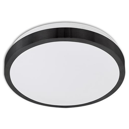 Plafon LED Lampa Sufitowa 2x E27 z Czujnikiem mikrofalowym SOLEN okrągly czarny