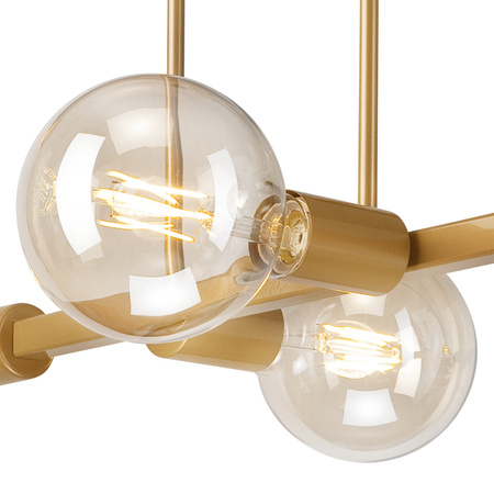 Lampa Wisząca Sufitowa ASTRID 4xE27 Złota Glamour LM-4.146 Lamkur