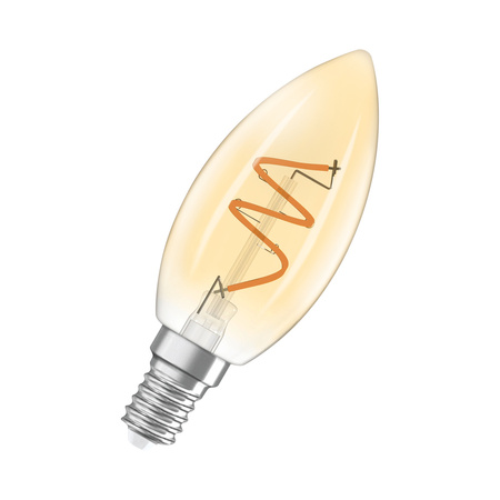 Żarówka LED Dekoracyjna B35 Świeczka E14 3.5W = 28W 300lm 2200K Ciepła CRI90 300° Bursztynowa Filament Ściemnialna Vintage 1906 Osram