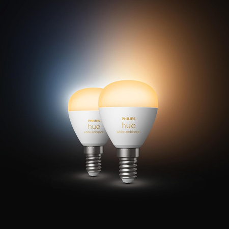 Żarówka LED E14 P45 5,1W CCT PHILIPS HUE White Ambiance Bluetooth Zigbee