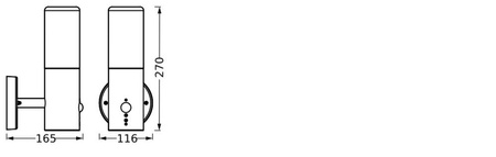 Lampa Ogrodowa Zewnętrzna Kinkiet Elewacyjny LED E27 IP44 IK03 Szary Endura Ledvance