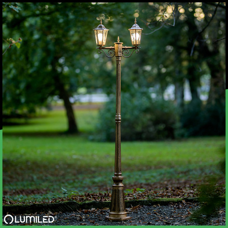 Lampa Ogrodowa Stojąca LED Słupek 2m E27 Latarnia Zewnętrzna Dekoracyjna BELLIS LUMILED