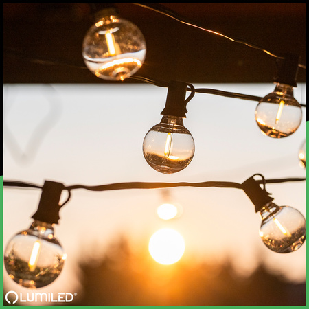 Girlanda Solarna Ogrodowa 30x LED Ozdobne Kuleczki 15,05m 2700K Ciepła + Pilot CALLIS2 LUMILED