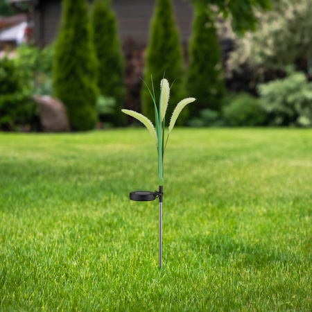 Lampa Solarna Ogrodowa LED Wbijana Zewnętrzna Dekoracyjna Trawa 3000K IP44