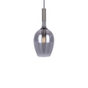 Lampa wisząca TANGO 1xE14 Opływowy Klosz Przydymiony Milagro ML6165 Metal + Szkło
