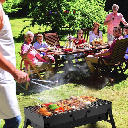 Grill Węglowy Turystyczny Składany Walizka Przenośny