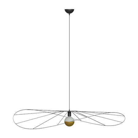 Lampa Sufitowa LED Wisząca ESKOLA E27 Druciana 140cm Czarna SOLLUX