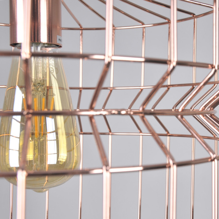 Lampa Sufitowa Wisząca Zwis Dekoracyjna E27 Złota Lagos Sanico Goldlux