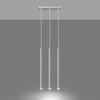 Lampa Sufitowa Wisząca Tuba 3x G9 Zwis Tubularna Biała Nowoczesna Pastelo Sollux