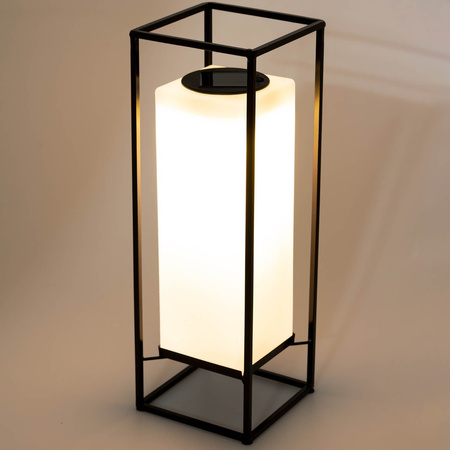 Lampa Solarna LED Zewnętrzna Ogrodowa Stojąca Latarenka 3000K IP44 38cm Czujnik Zmierzchu