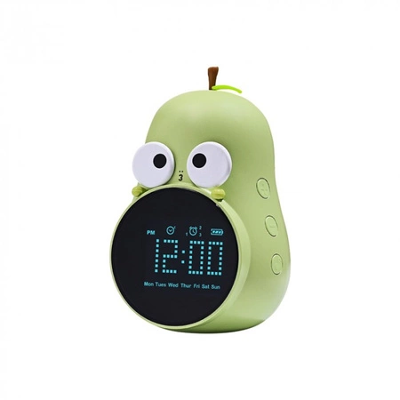 Zegar Elektroniczny dla Dzieci BUDZIK Zielony Akumulatorowy 1200mAh GRUSZKA MARY'S