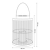 Latarenka Solarna Lampa LED Ogrodowa Wisząca Ozdobna IP44 1800K Ciepła 25cm