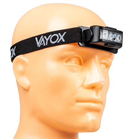 Latarka Czołowa Akumulatorowa 100lm 100LM LED + 2XLED 5 Trybów Pracy VAYOX