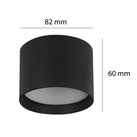 Oprawa Natynkowa LED SINO Halogenowa Sufitowa GX53 Tuba Okrągła Czarna