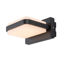Lampa Ogrodowa Zewnętrzna Kinkiet Elewacyjny LED 12W 800lm 3000K IP44 Czarny Nowoczesny Gendt Rabalux