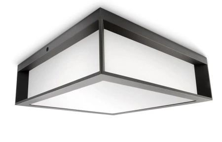 Lampa Ogrodowa Zewnętrzna Plafon 2x E27 IP44 Antracyt Skies Philips
