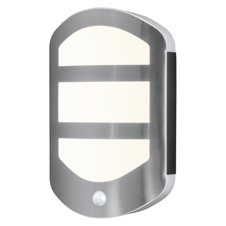 Lampa Ogrodowa Zewnętrzna Kinkiet Elewacyjny LED 12.5W 650lm 3000K IP44 Srebrny Z Czujnikiem Ruchu i Zmierzchu Endura Ledvance