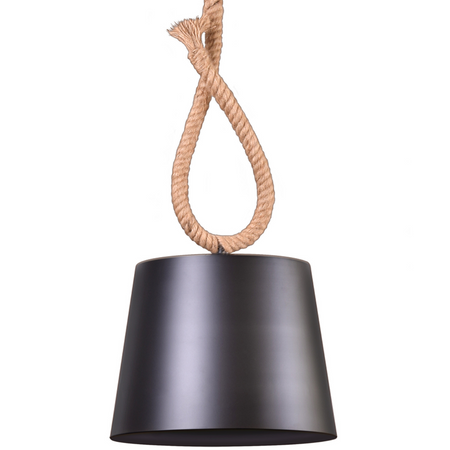 LAMPA Wisząca SUFITOWA ROPE CASE E27 Czarno-beżowa GOLDLUX (Polux)