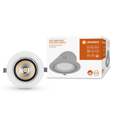 Panel LED Oprawa Podtynkowa Punktowa 35W 3550lm 4000K Neutralna Oczko Spot Biały Vario Ledvance