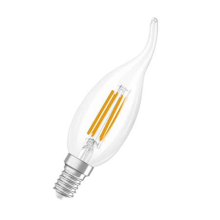Żarówka LED B35 E14 Świeczka 3.4W = 40W 470lm 2700K Ciepła 320° Filament Ściemnialna SUPERSTAR Osram