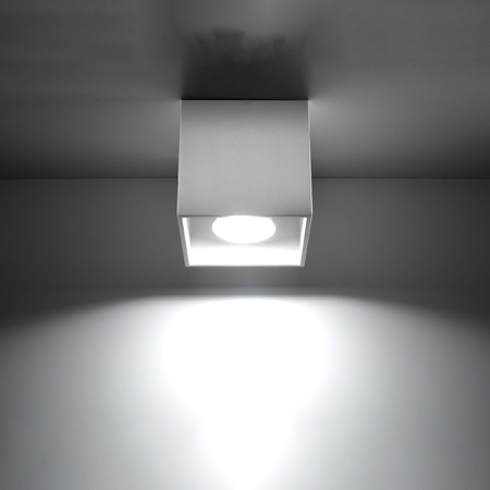 Lampa Sufitowa Oprawa Natynkowa GU10 Kwadratowa Biała Nowoczesna Quad Sollux