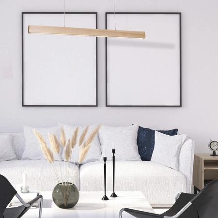 Lampa wisząca TIMBER 18W LED Prostokątna Drewniana MLP568 Milagro Drewno + Metal + Akryl