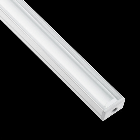 Profil Aluminiowy Anodowany do LED KM35 Srebrny Natynkowy 2m + Przesłona przeźroczysta + Zaślepki