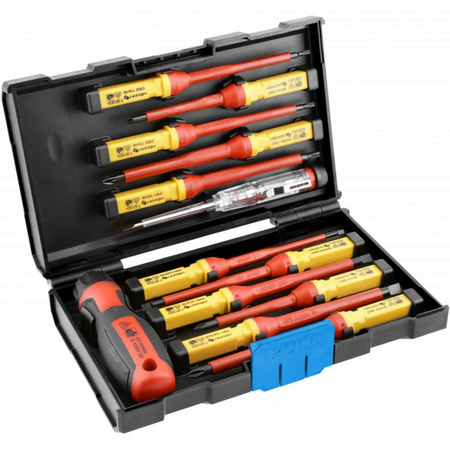 Wkrętaki Śrubokręty Precyzyjne Elektryczne Zestaw 13szt Izolowane 1000V Hoegert Technik