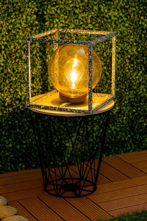 Lampa Solarna LED Ogrodowa Stojąca Latarenka IP44 23cm Czujnik Zmierzchu