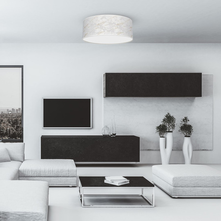 Plafon LED Lampa Sufitowa SENSO Biała Złota 3xE27 Ø50cm Milagro