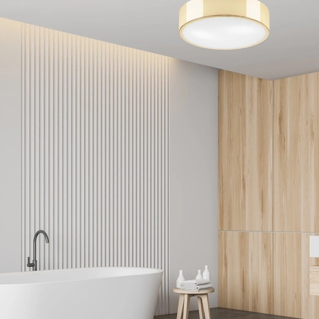 Plafon LED Lampa Sufitowa DANTE 2xE27 Biała Złota Metalowa LD.PD-6.15 Lamkur