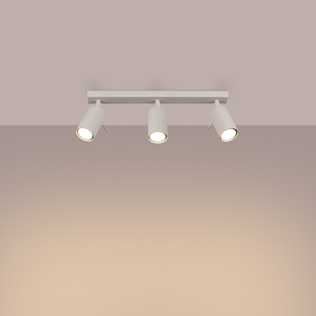 Lampa Sufitowa Reflektor Tuba Spot 3x GU10 Beżowa Ring Bittersweet Shimmer SL.1496 Sollux