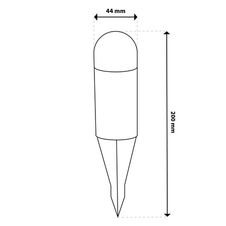 Lampa Solarna Ogrodowa LED Wbijana Stojąca Punktowa Grzybek Zewnętrzna Słupek