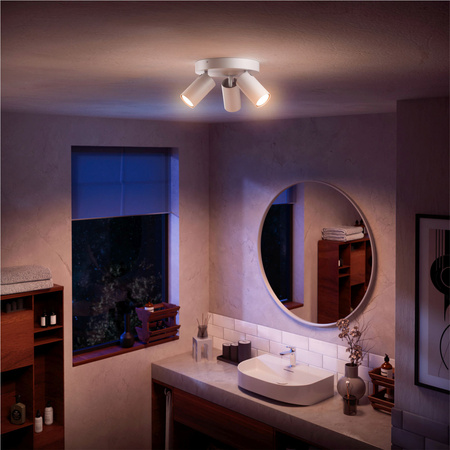 Lampa Sufitowa Reflektor 3x GU10 IP44 Biała Kosipo Philips