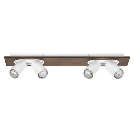 Lampa Sufitowa Ścienna LED Reflektor 4-Punktowy Dekoracyjny Drewno 13.6W GU10 Biała LEDVANCE