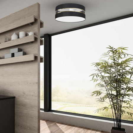 Plafon LED Lampa Sufitowa ULTIMO Czarna 3xE27 Ø50cm Milagro