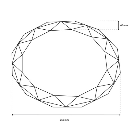 Plafon LED Lampa Sufitowa Natynkowa 12W IP44 Okrągły GLORY 2 DIAMENT 26cm LUMILED