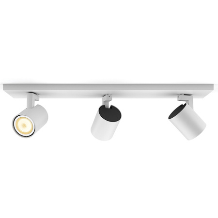 Lampa sufitowa Reflektor LED Spot Runner Biały 3x 4,2W CCT PHILIPS HUE Bluetooth Zigbee + Przełącznik Dimmer Switch
