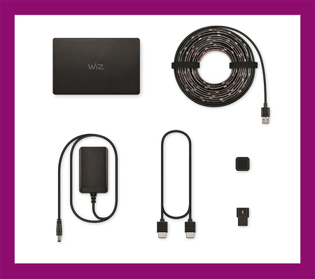 Inteligentna Taśma LED RGBIC do Monitora Telewizora TV 75"-85" z HDMI Sync Box Wi-Fi WiZ