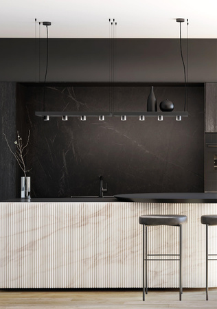 Lampa Sufitowa Wisząca 4x GU10 Czarna Nowoczesna PLANT 9381 Nowodvorski