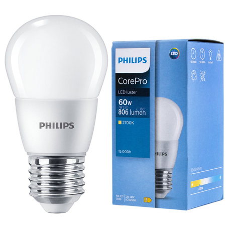 Żarówka LED E27 7W = 60W 806lm 2700K Ciepła PHILIPS