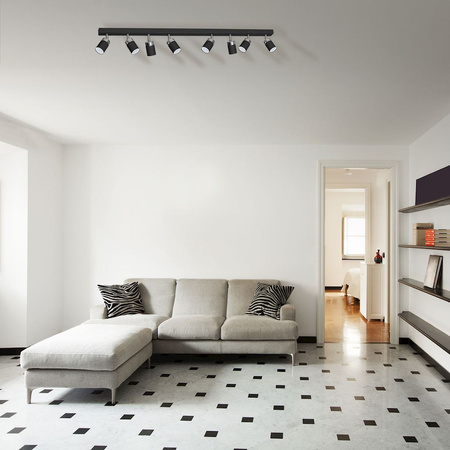 Lampa sufitowa JOKER CZARNY ZŁOTY 8xGU10 MILAGRO Metal styl nowoczesny