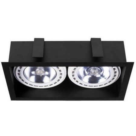 Lampa Sufitowa MOD II 9416 Nowodvorski Czarna 2xGU10 Wpuszczana Spot Nowoczesna