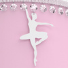 Lampa wisząca BALETNICA 1xE27 Dziewczęca Baletnica Różowa MLP4974 Milagro Metal + Tkanina + Kryształki