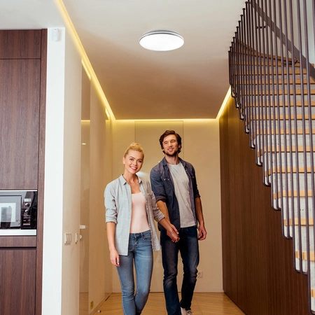 Plafon LED Sufitowy Łazienkowy Lampa Sufitowa KIRO 24W 4000K IP44 Mikrofalowy Czujnik Ruchu MasterLED