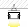 Profil Aluminiowy Anodowany do LED KM33 Srebrny Natynkowy 1m