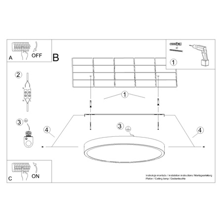 Lampa Sufitowa Plafon LED 23W 3000K Ciepła Okrągła 230V Onyx Sollux